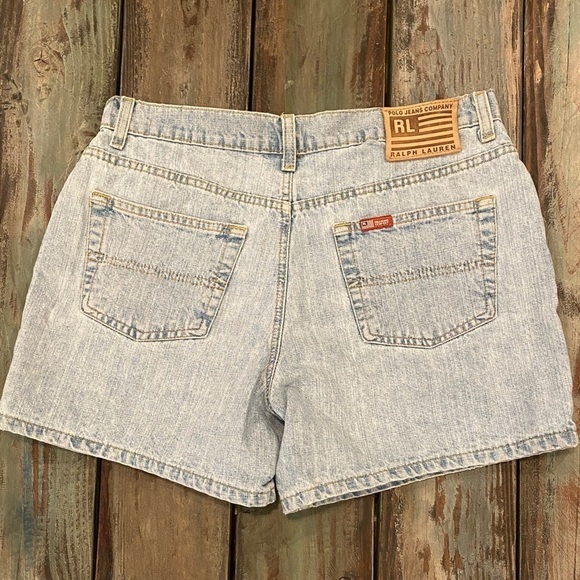 Polo Ralph Lauren 5” Saturday Denim Mid Rise Shorts Logo Cotton Women’s Sz 10 - Picture 1 of 9